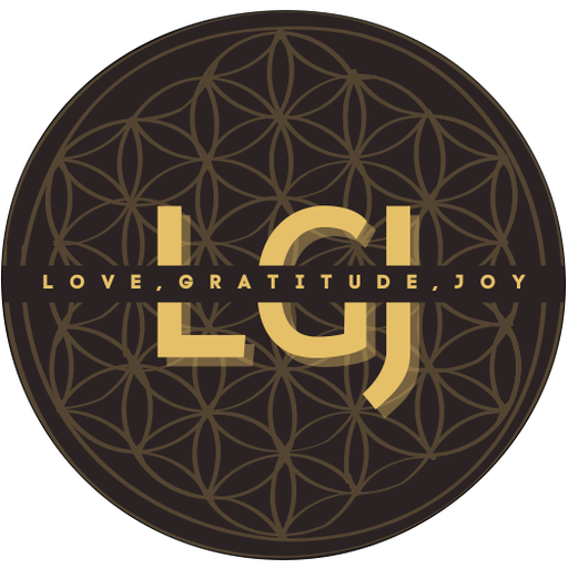 Love Gratitude Joy logo — circular emblem with elegant branding