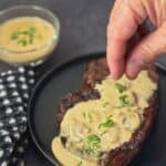 grilled steak diane with creamy keto mushroom sauce – Love Gratitude Joy
